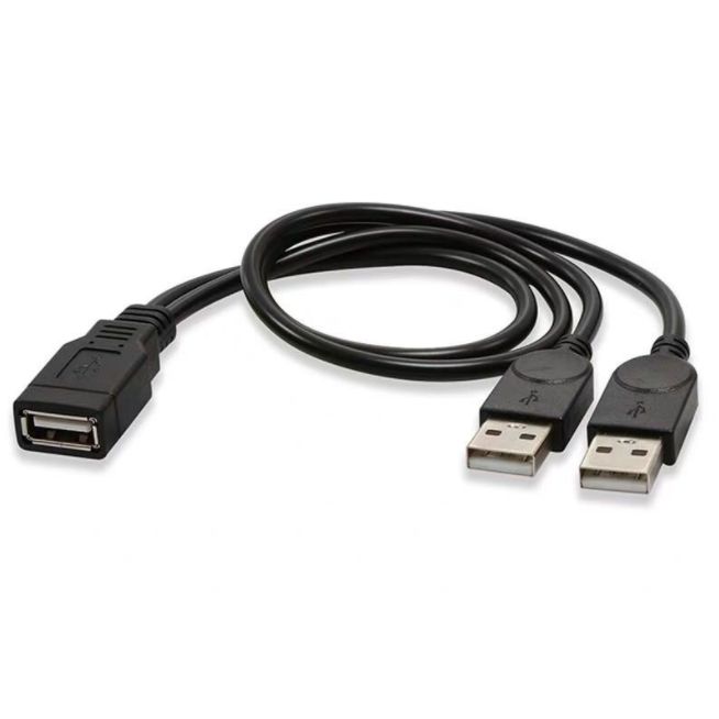 Cabo de dados USB estendido 2 em 1 USB 2.0